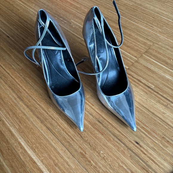 Zara silver heels - Picture 1 of 4